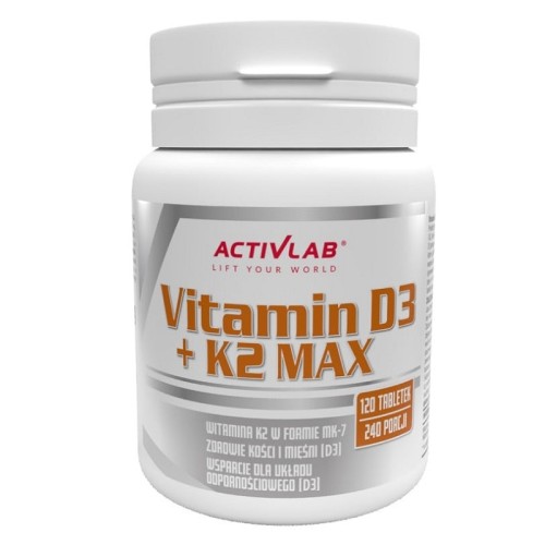 Activlab Vitamin D3+K2 MAX, 120 Tablets